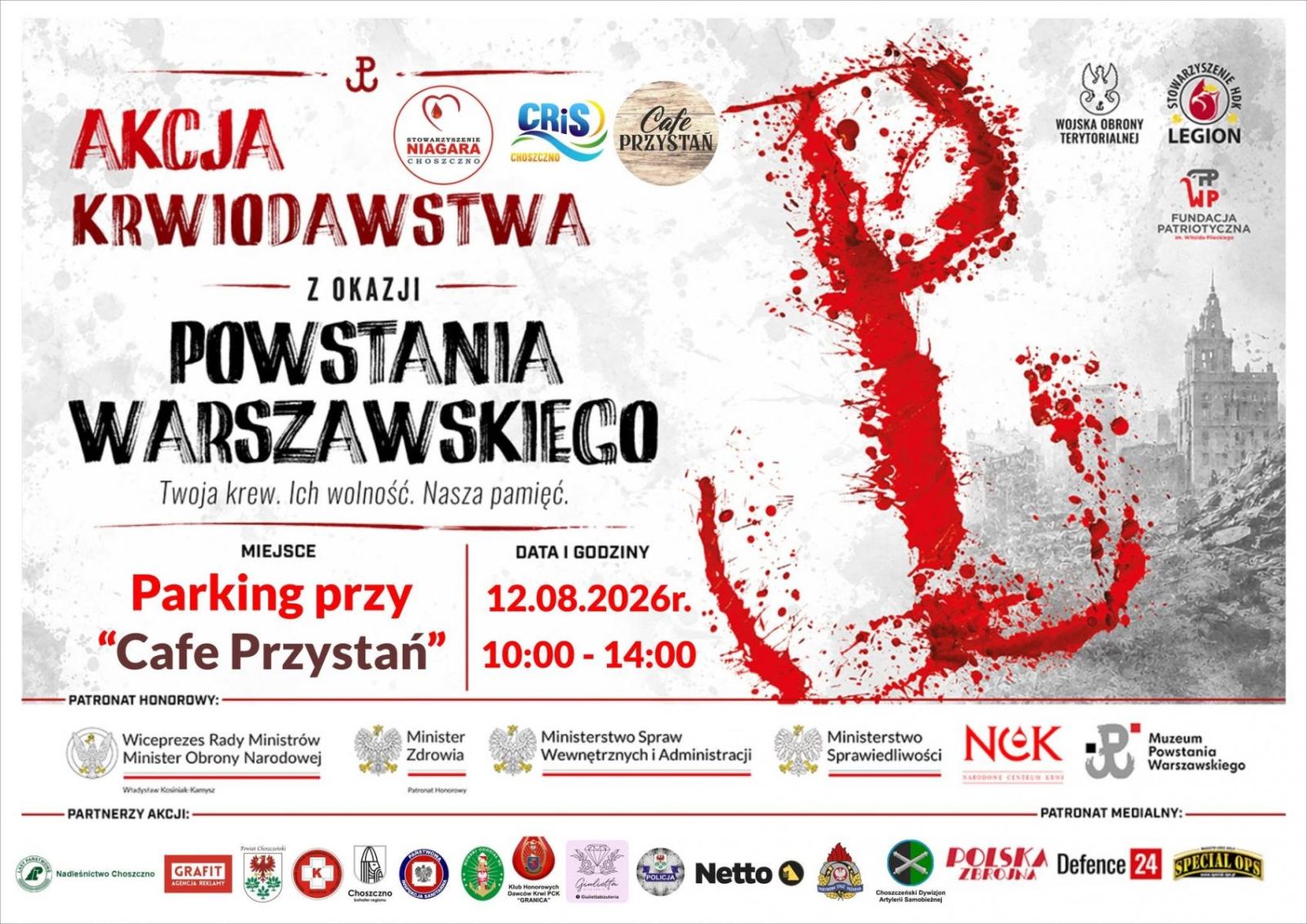 Zdjęcie: Akcja Krwiodawstwa z okazji Powstania Warszawskiego