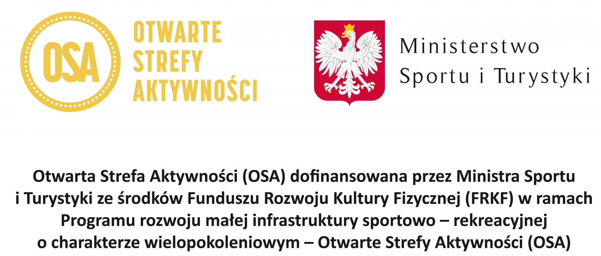 Logo Ministerstwo Sportu i Turystyki - OSA
