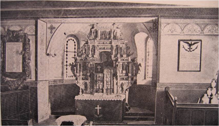 Ołtarz gł&oacute;wny kościoła w Barnimiu z ok.1608r. Fot. H. R.