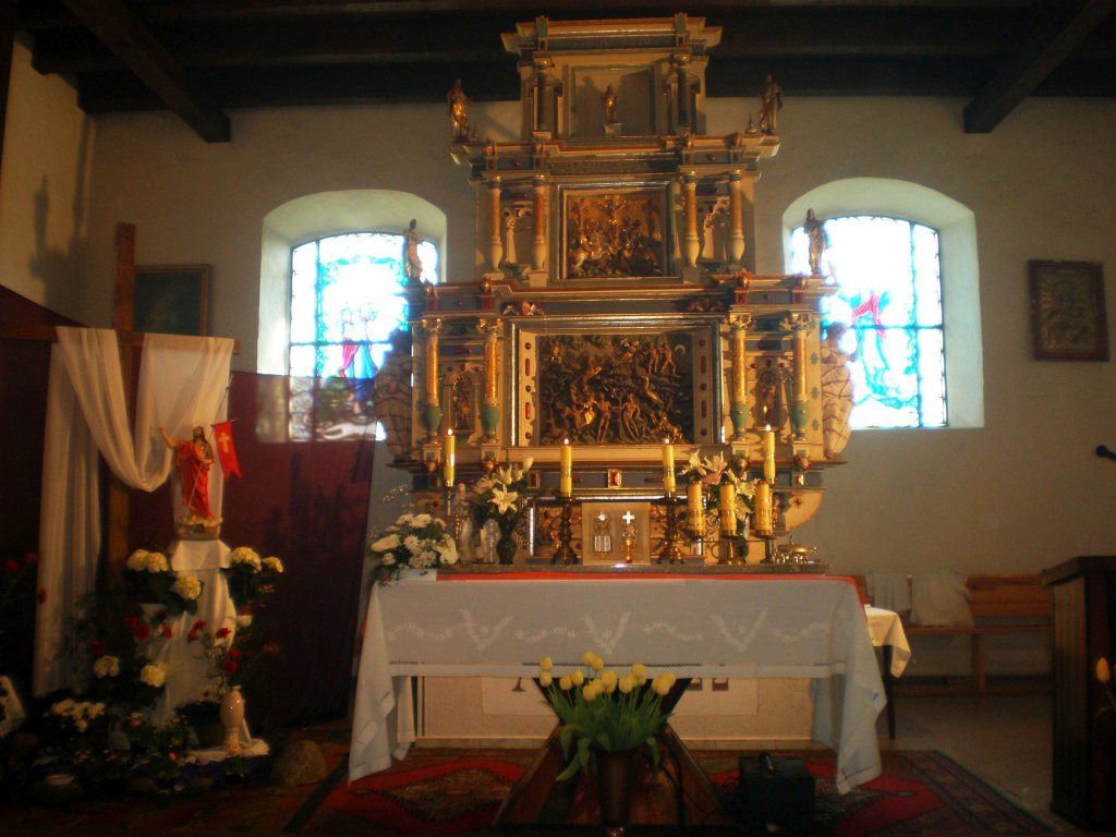 Ołtarz kościoła w Dominikowie aktualnie. Fot. J. Łukasik